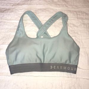 Mint green underarmour sports bra